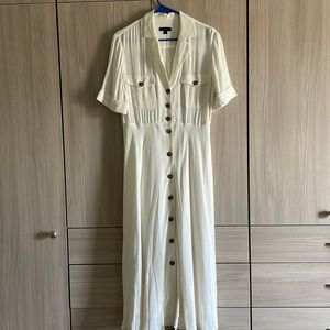 Off white JCrew shirt dress